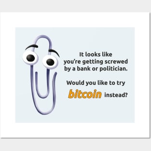 Clippy Bitcoin Posters and Art